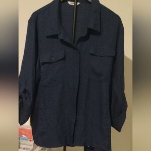 Ci Sono Navy Blue Women Blazer